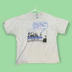 90s school learning tee shirt xl single stitch gray